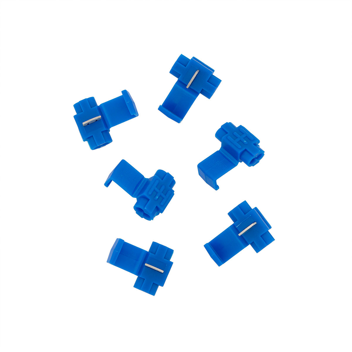18-14 AWG Blue Mid-Line Tap Connector w/ Stop (6-Pack)
