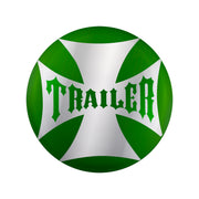 "Trailer" Maltese Cross Air Valve Knob Candy Color Sticker Only- Emerald Green