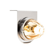 Dual Function Glass Watermelon Light With Stainless Steel Light Bracket Kit With LED Bulb-Amber LED/Clear Lens