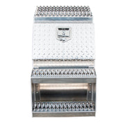 18"L X 25"W X 28"H Aluminum Step Saddle Box