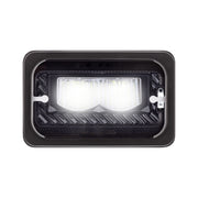 ULTRALIT - Heated 4" X 6" LED Headlight With Glass Lens & Aluminum Housing - High Beam - Black