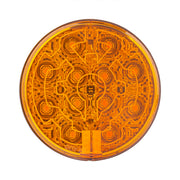 12 LED 4" Round Light (Turn Signal) With Heated Lens - Amber LED/Amber Lens