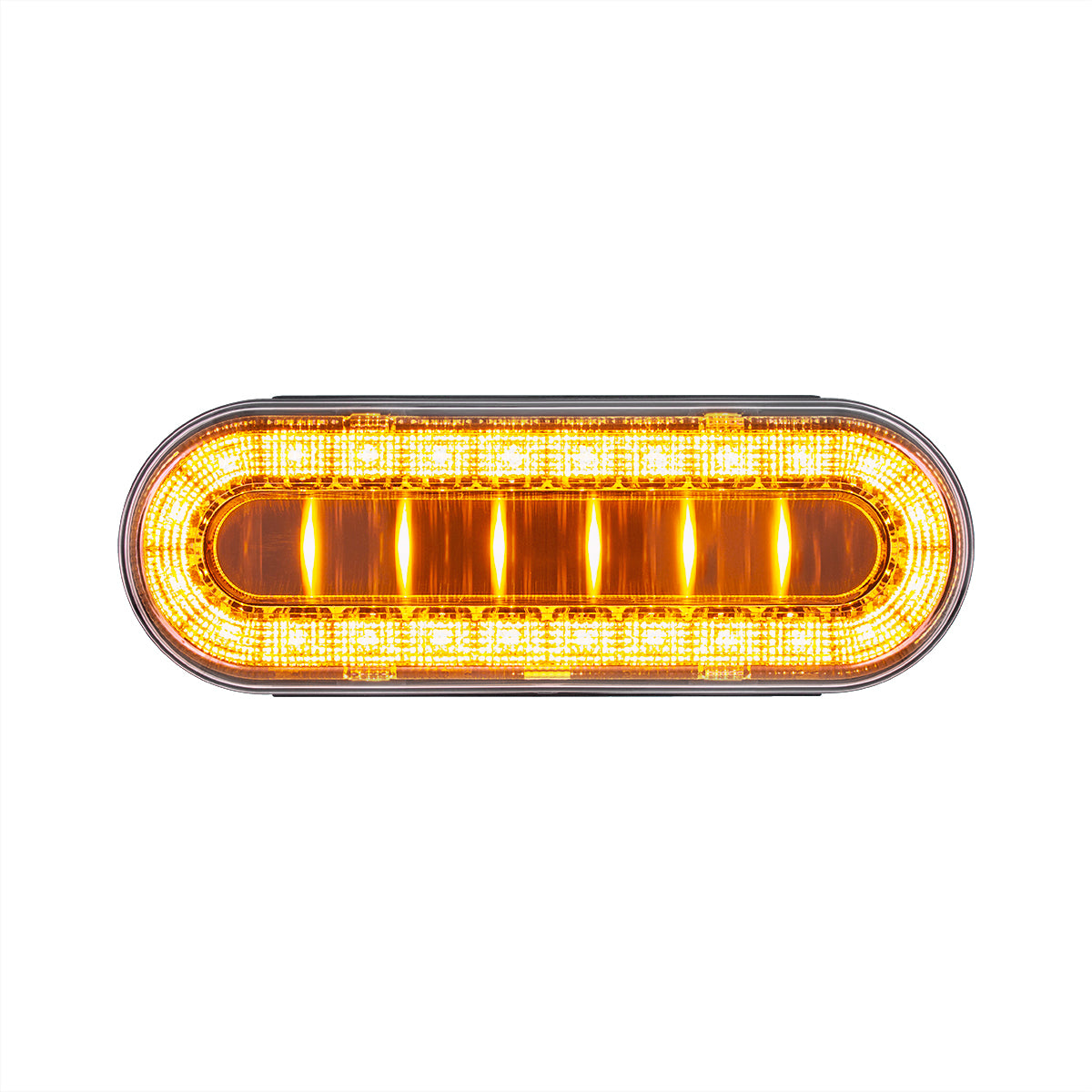 30 LED 6" Oval Lumos Light I-Series (Turn Signal) - Amber LED/Clear Lens