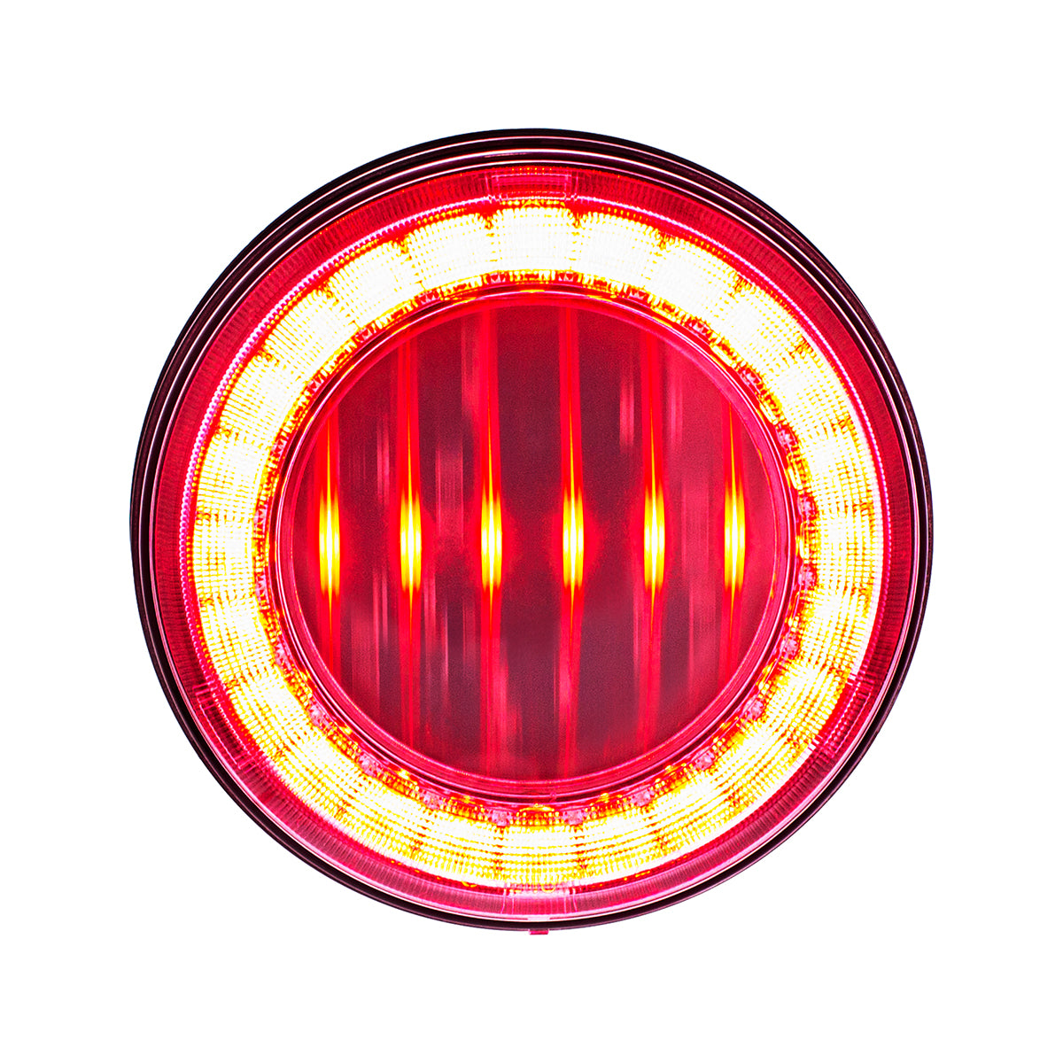 30 LED 4" Round Lumos Light I-Series (Stop, Turn & Tail) - Red LED/Clear Lens