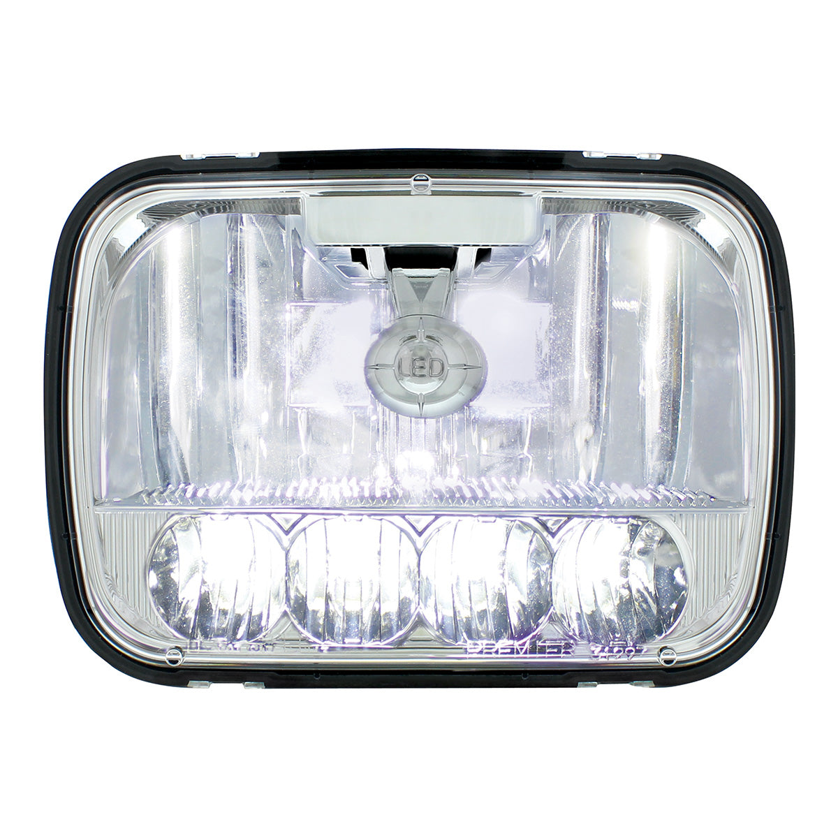 ULTRALIT - 5 High Power LED 5" X 7" Crystal Headlight - High & Low Beam