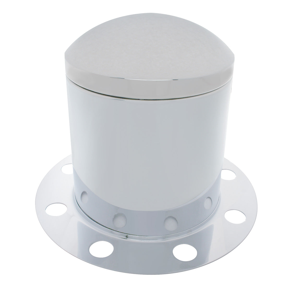 Chrome Dome Rear Axle Cover 3PC Kit For 33mm Nut Cover - Steel/Aluminum Wheel (8 Holes)
