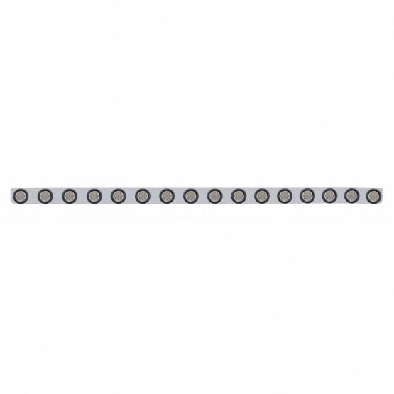 79-1/2" SS Bumper Light Bracket With 16X 9 LED 2" Reflector Light -Red LED/Clear Lens