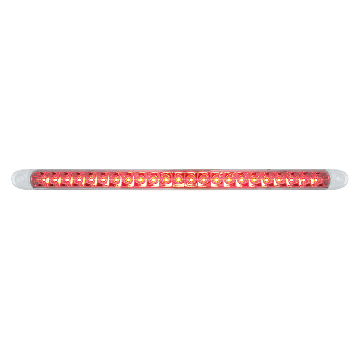 23 SMD LED 17-1/4" Reflector Light Bar Only (Stop, Turn & Tail) - Red LED/Clear Lens (Bulk)