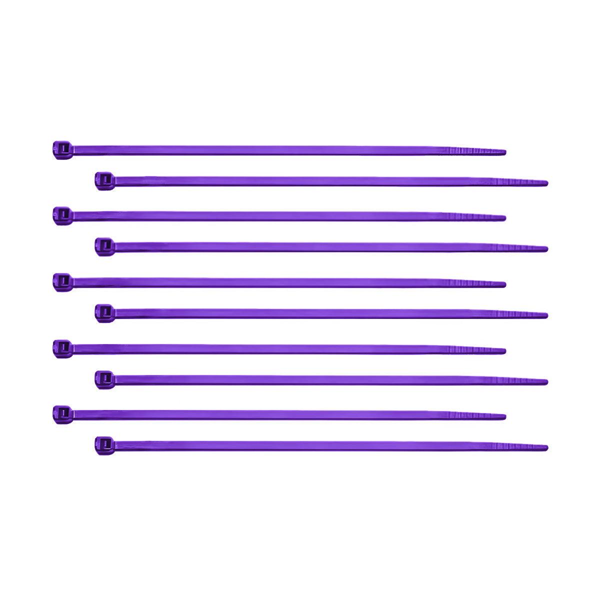 6" Nylon Cable Zip Ties - Purple (10-Pack)