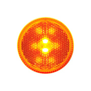 8 LED 2.5" Round Reflectorize Light Kit (Clearance/Marker) - Amber LED/Amber Lens
