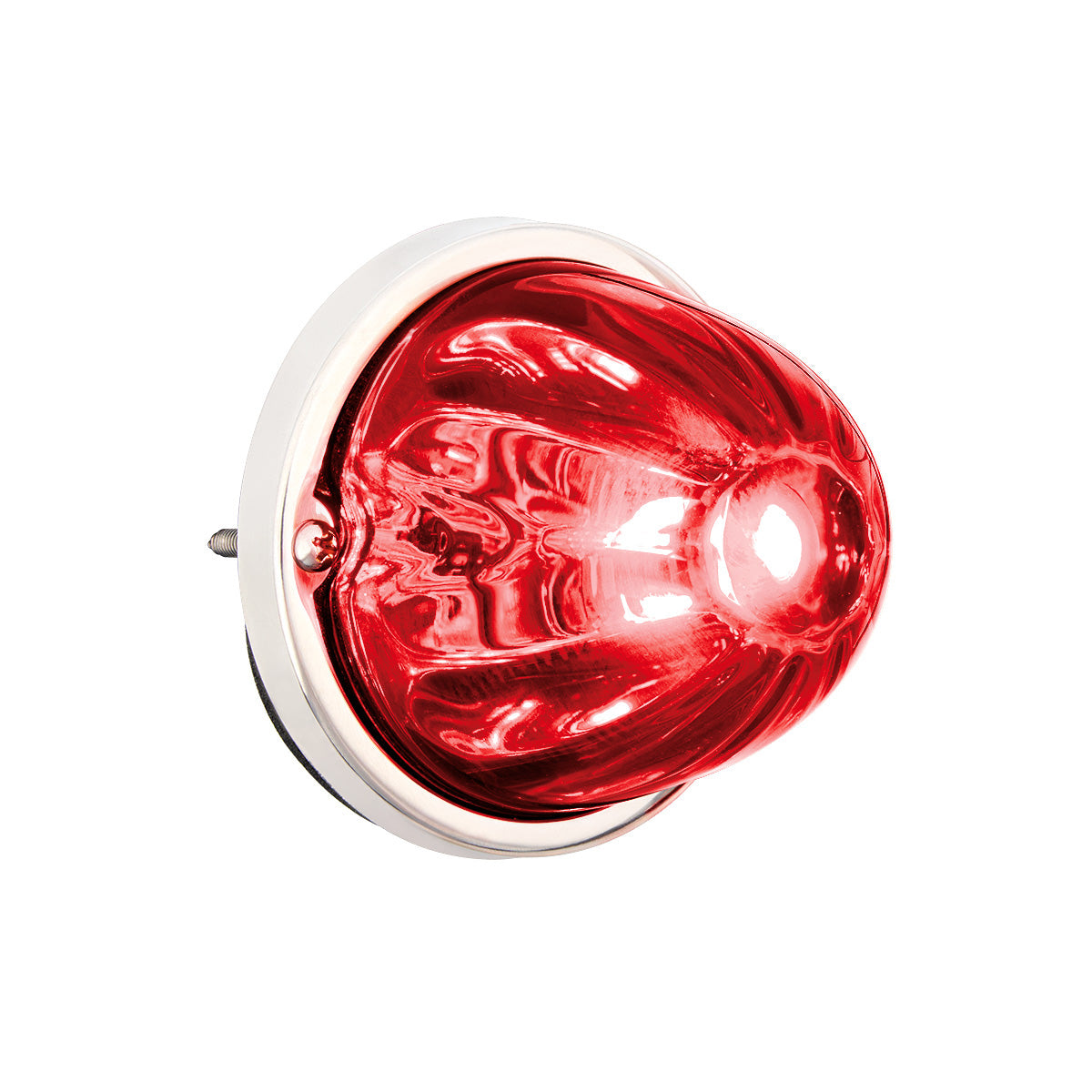 UltraBurst Glass Watermelon Flush Mount Kit With 18 LED Bulb-Red LED/Red Lens