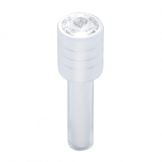 Chrome Door Lock Knob With 7/16" Clear Crystal (2pc/set)