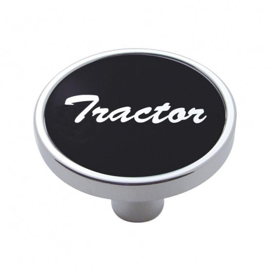 "Tractor" Short Air Valve Knob - Black Aluminum Sticker
