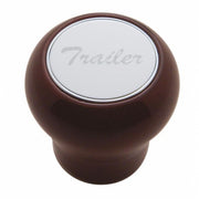 "Trailer" Wood Air Valve Knob - Stainless Plaque