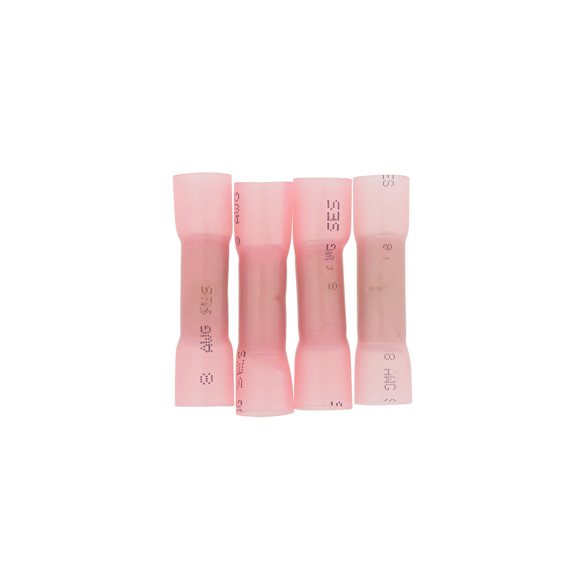 8 AWG CS Heat Shrink Butt Connector - Pink (4-Pack)