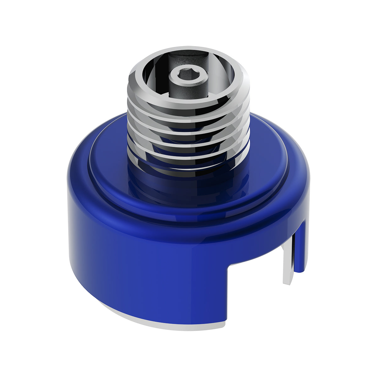 M30X3.5 Thread-On Shift Knob Mounting Adapter For Eaton Fuller Style 13/15/18 Shifter - Indigo Blue