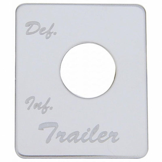 Stainless Steel Switch Name Plate For Peterbilt - Trailer Air Suspension