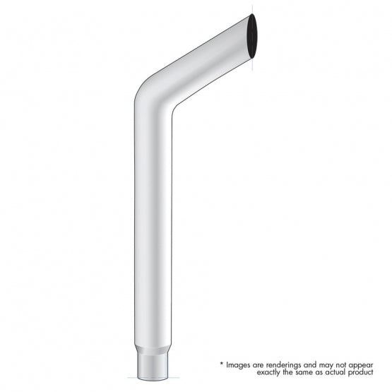 8" Bull Reduce To 5" OD Bottom Exhaust - 60" L