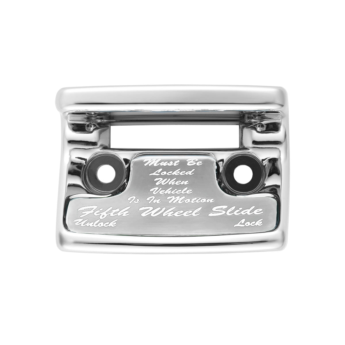 Chrome Plastic Fifth Wheel Switch Guard With Glossy Sticker For 1990-2010 Freightliner Classic- Silver Sticker