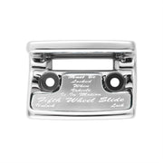 Chrome Plastic Fifth Wheel Switch Guard With Glossy Sticker For 1990-2010 Freightliner Classic- Silver Sticker