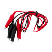 10 Amp Alligator Test Clips w/ 36" Vinyl Leads & Boots, 1Red/1Black 1 Set.