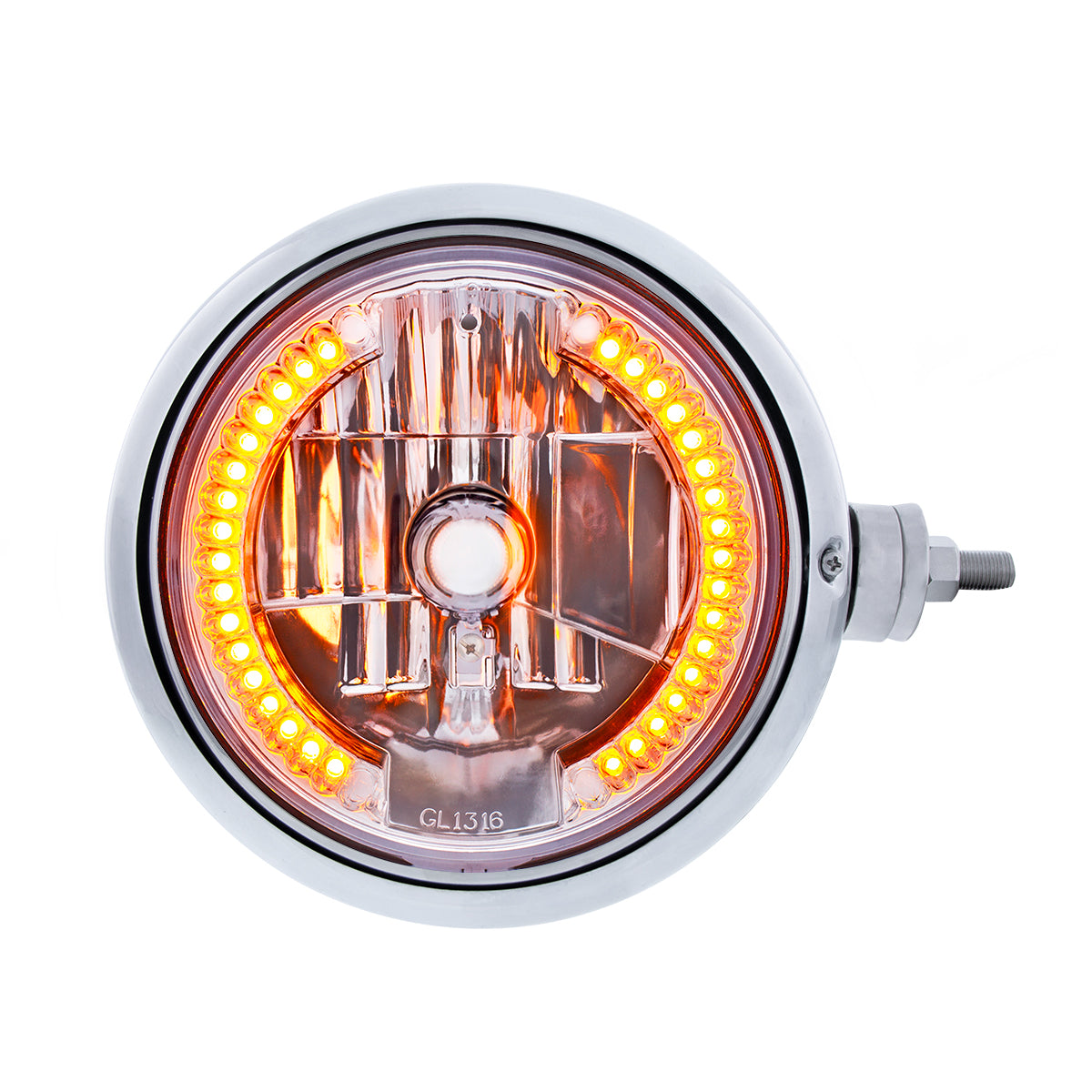 SS Guide 682-C Style Headlight Assembly W/Crystal Lens & 34 LEDs Position Light - R/H (Horizontal Mount)