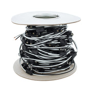 100 Count 2-Prong Male Bullet Plugs 16G Wire Harness Roll - 100' W/12" Lead Between Plugs