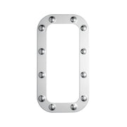Peterbilt Stainless Dimpled Vent Door Trim (Card of 2)