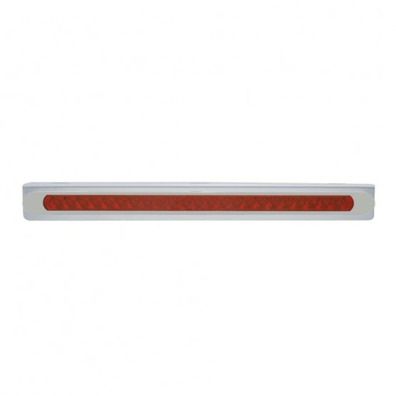 Stainless Light Bracket With 23 SMD LED 17-1/4" Light Bar & Bezel - Red LED/Red Lens