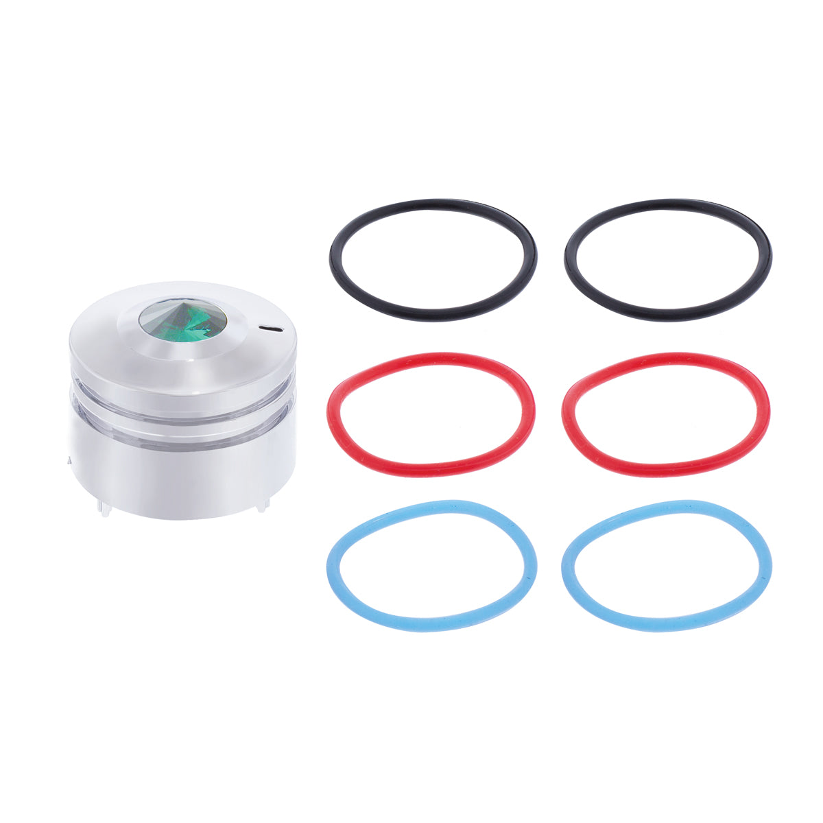 Deluxe Signature A/C Control Knob For Peterbilt  - Green Crystal