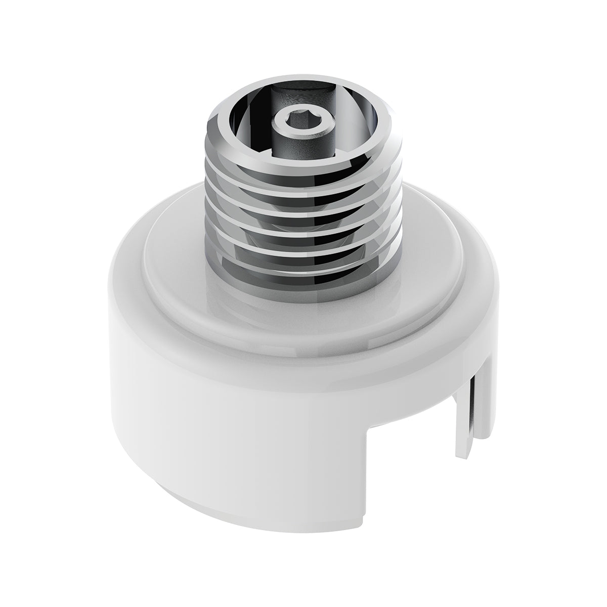 M30X3.5 Thread-On Shift Knob Mounting Adapter For Eaton Fuller Style 13/15/18 Shifter - Pearl White