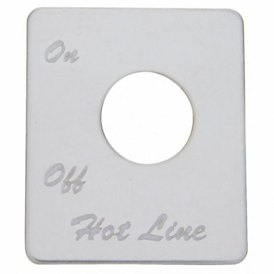 Stainless Steel Switch Name Plate For Peterbilt - Fuel Hot Line