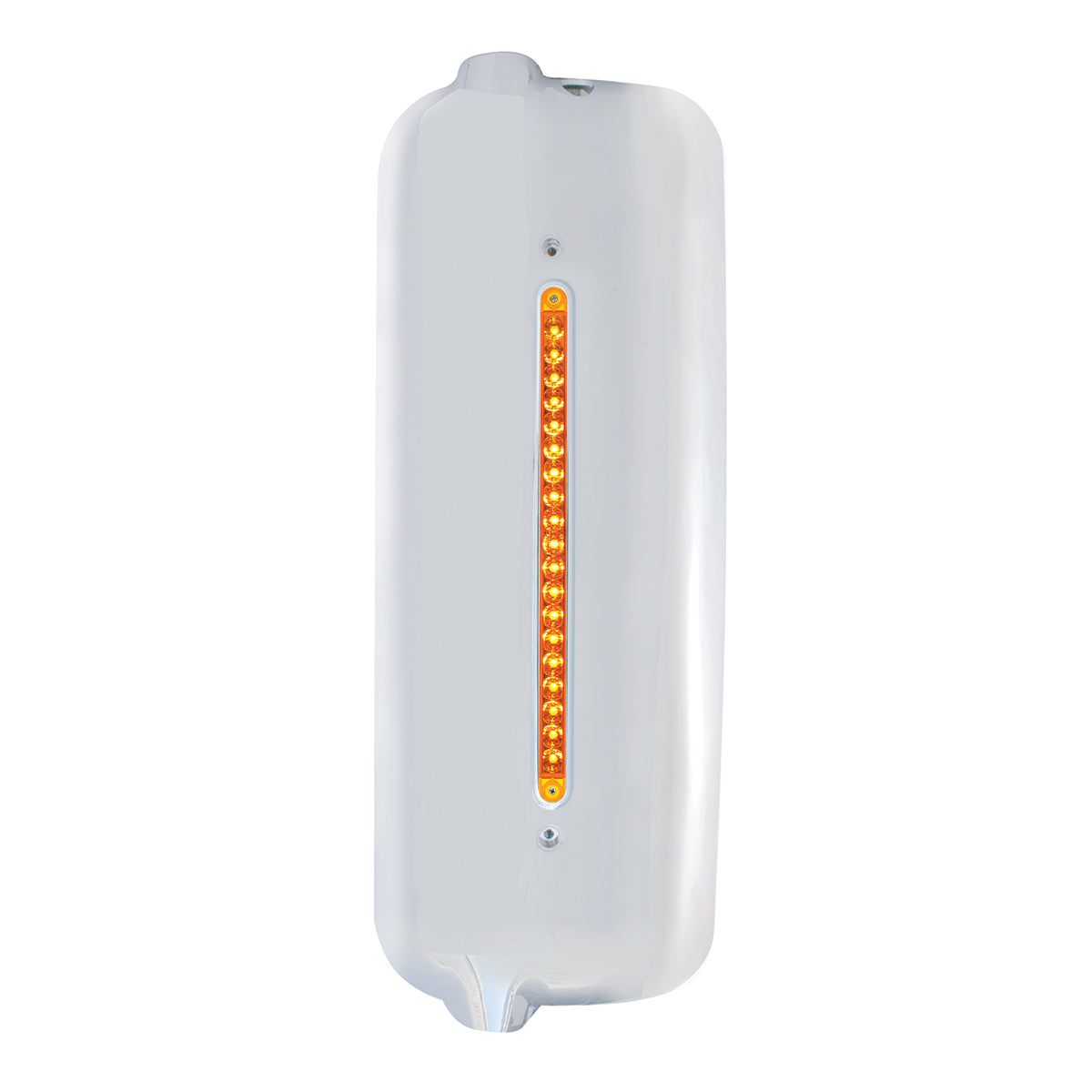 Mirror Cover With 19 Amber LED 12" Reflector Light Bar For Pre-2005 FL Century- Driver -Amber Lens