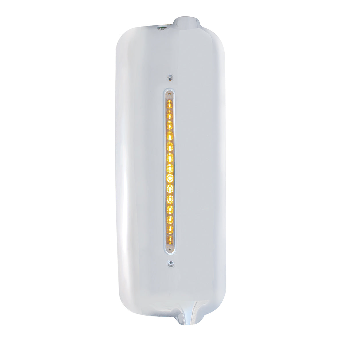 Mirror Cover With 14 LED 12" Light Bar For 2005 & Older Freightliner (Passenger) - Amber LED/Clear Lens
