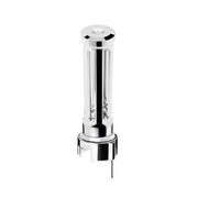 Thread-On Chrome Sonoma Style Gearshift Knob With LED 13/15/18 Speed Adapter-Clear Crystal/White LED