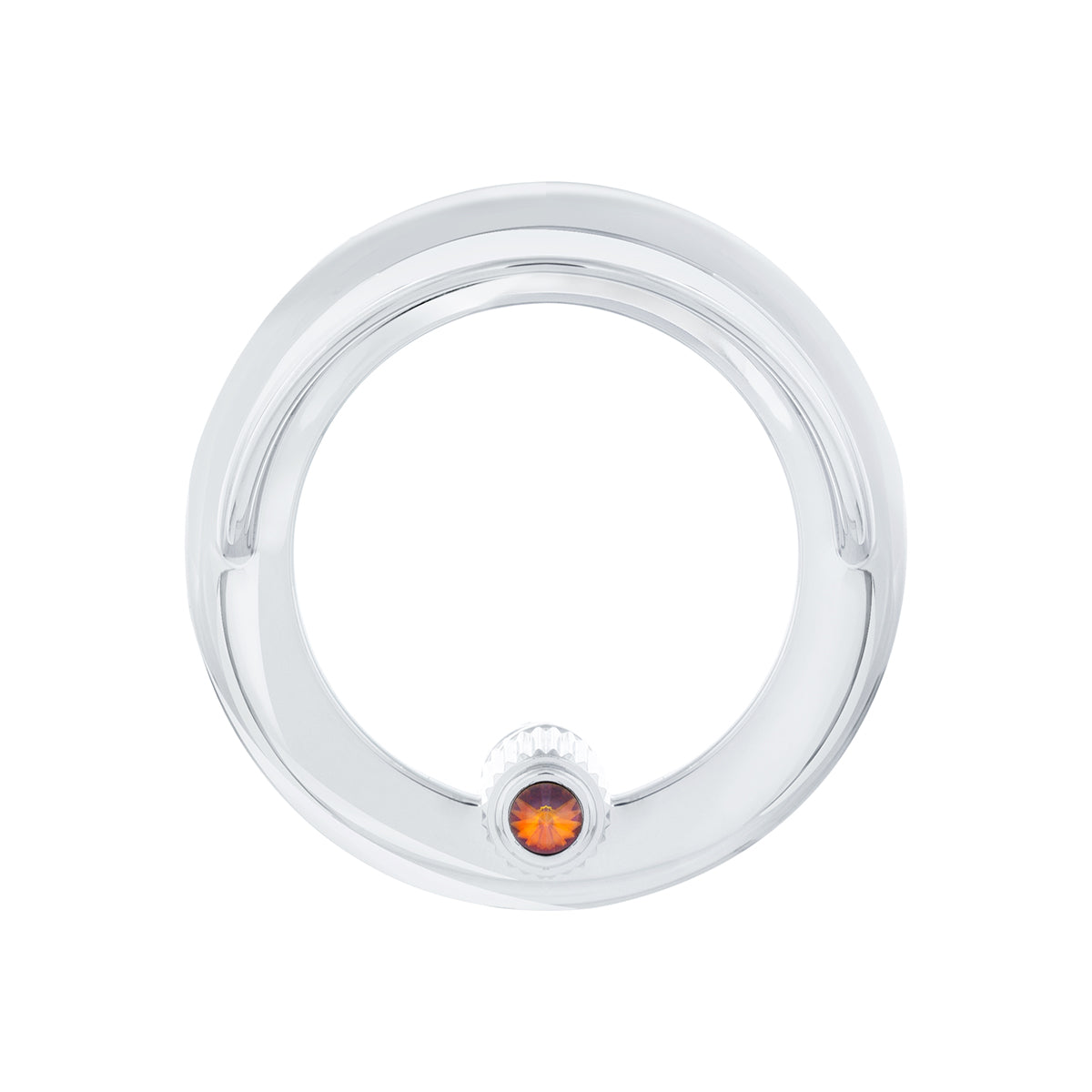Clock Bezel With Visor For Freightliner Century/Coronado/Columbia - Copper Color Crystal