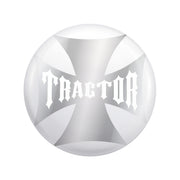 "Tractor" Maltese Cross Air Valve Knob Candy Color Sticker - Pearl White
