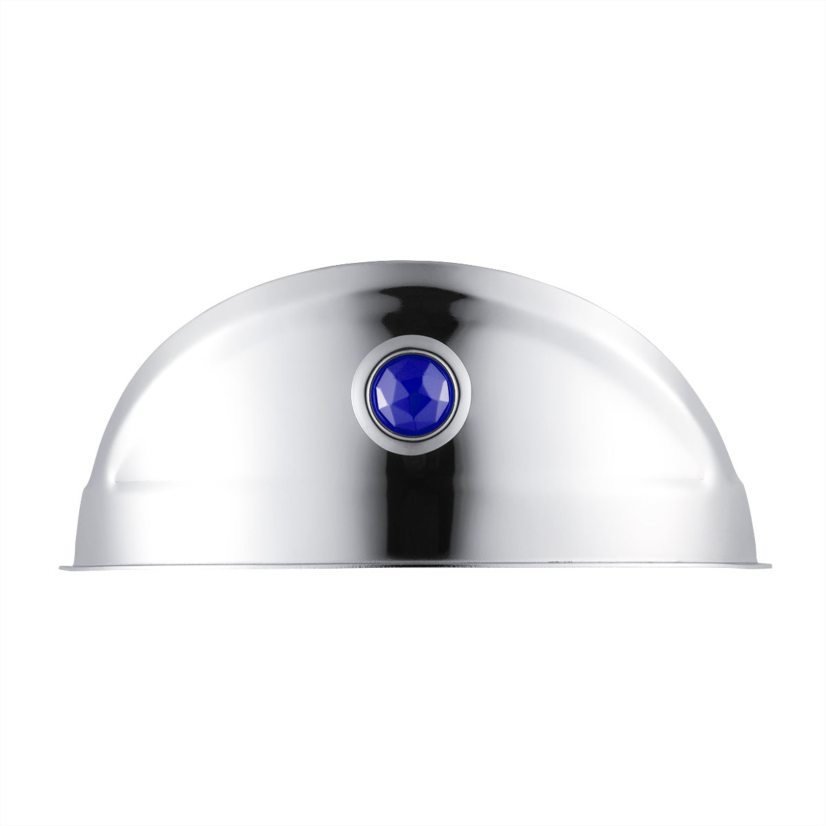 Chrome Visor With Blue Glass Dot For 7" Headlight
