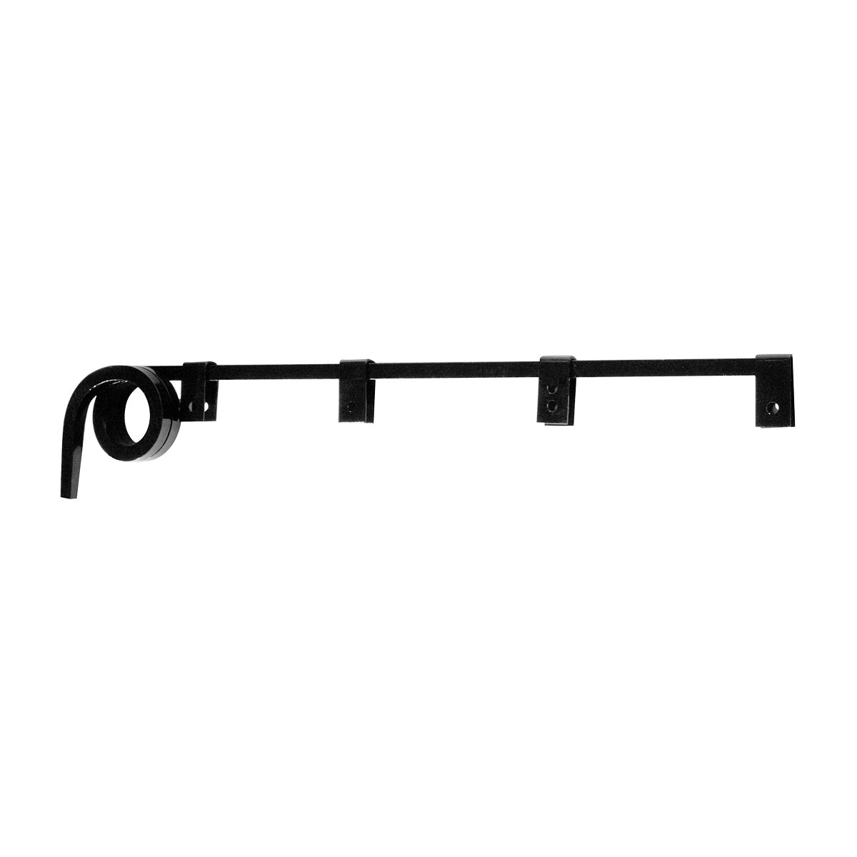 Black Straight Mud Flap Hangers - 2 Coils (Pair)