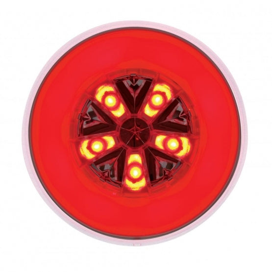 18 LED 4" Round GloLight (Stop, Turn & Tail) - Red LED/Red Lens (Bulk)