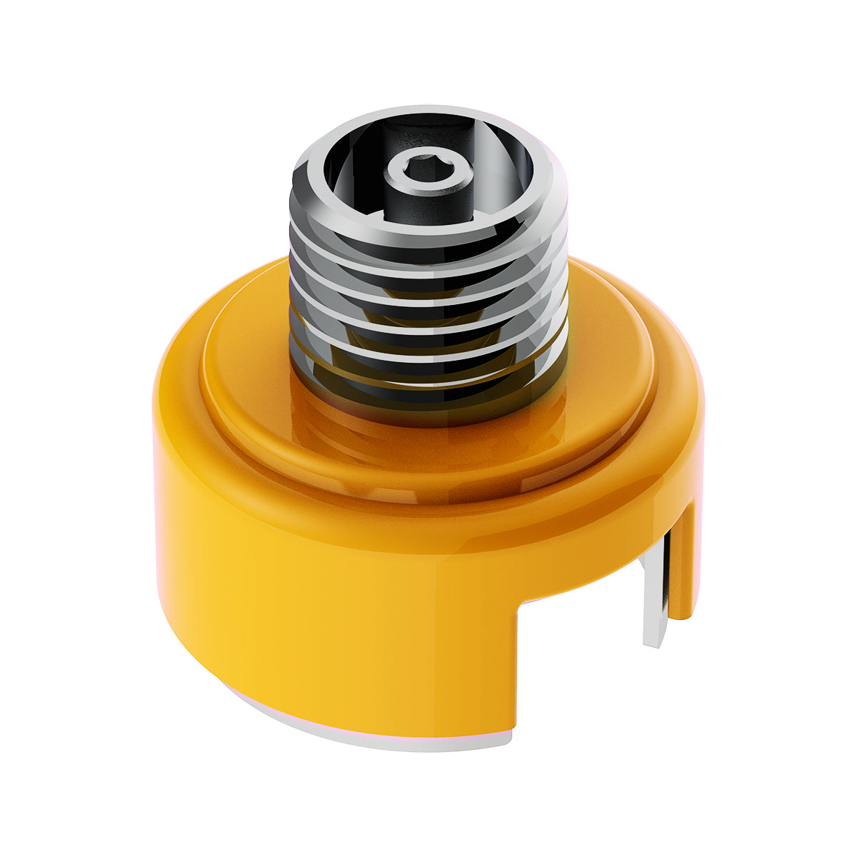 M30X3.5 Thread-On Shift Knob Mounting Adapter For Eaton Fuller Style 13/15/18 Shifter - Electric Yellow