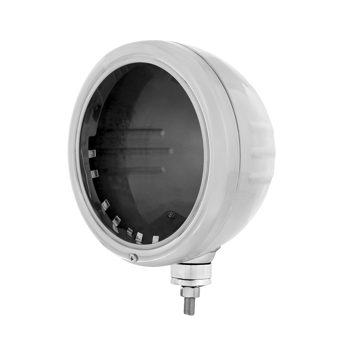 Stainless Classic Style Embossed Stripe Headlight Housing