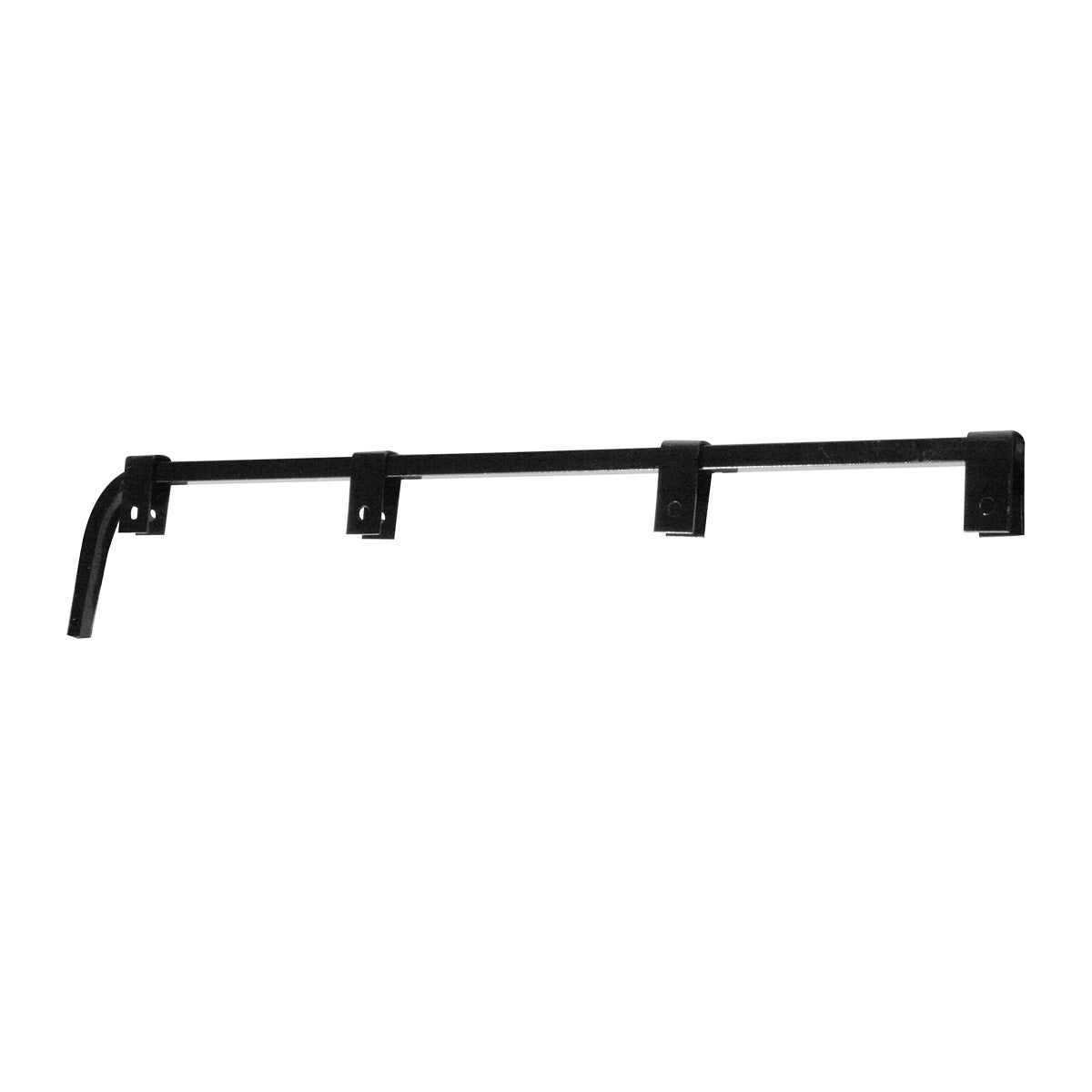 Black Straight Mud Flap Hangers - No Coil (Pair)