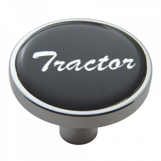 "Tractor" Short Air Valve Knob - Black Glossy Sticker