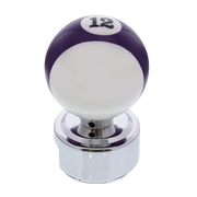 Number 12 Pool Ball Gearshift Knob For 13/15/18 Speed Eaton Style Shifters