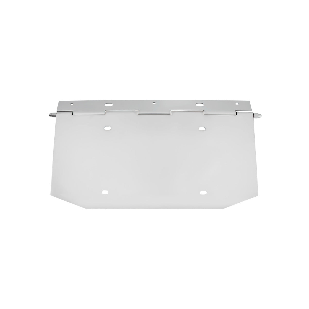 Chrome 1 License Plate Angled Holder With Hinge
