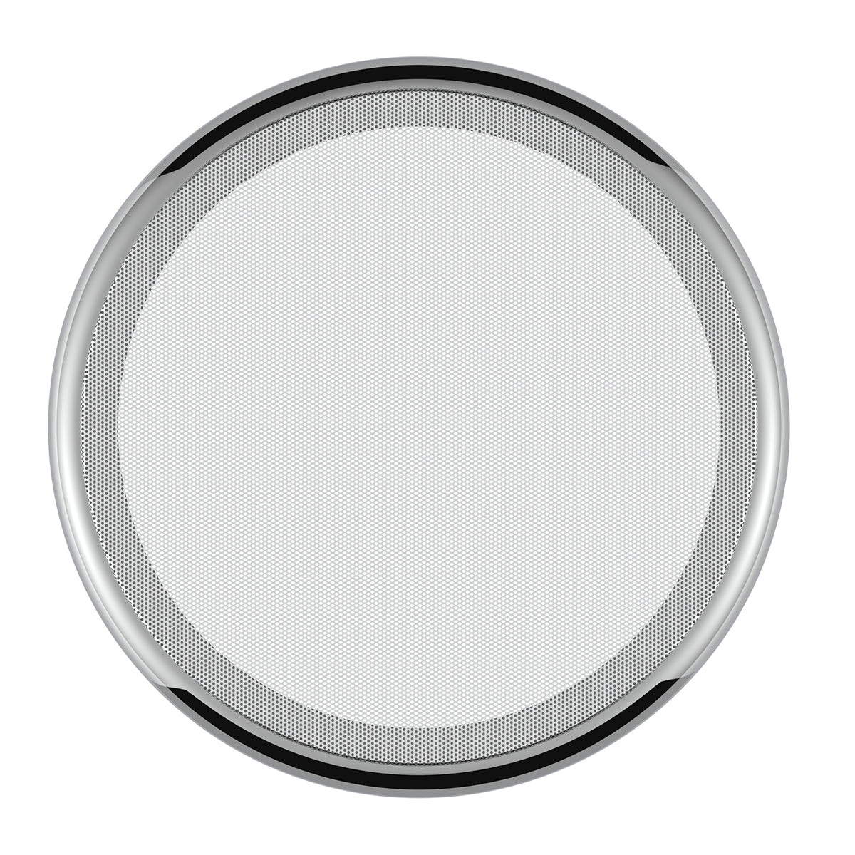 Chrome 7-¼" Round Speaker Cover For Peterbilt 389 (2008+), 388 (2008-2014), 379/378/335/330 (1995-2000), Snap-On