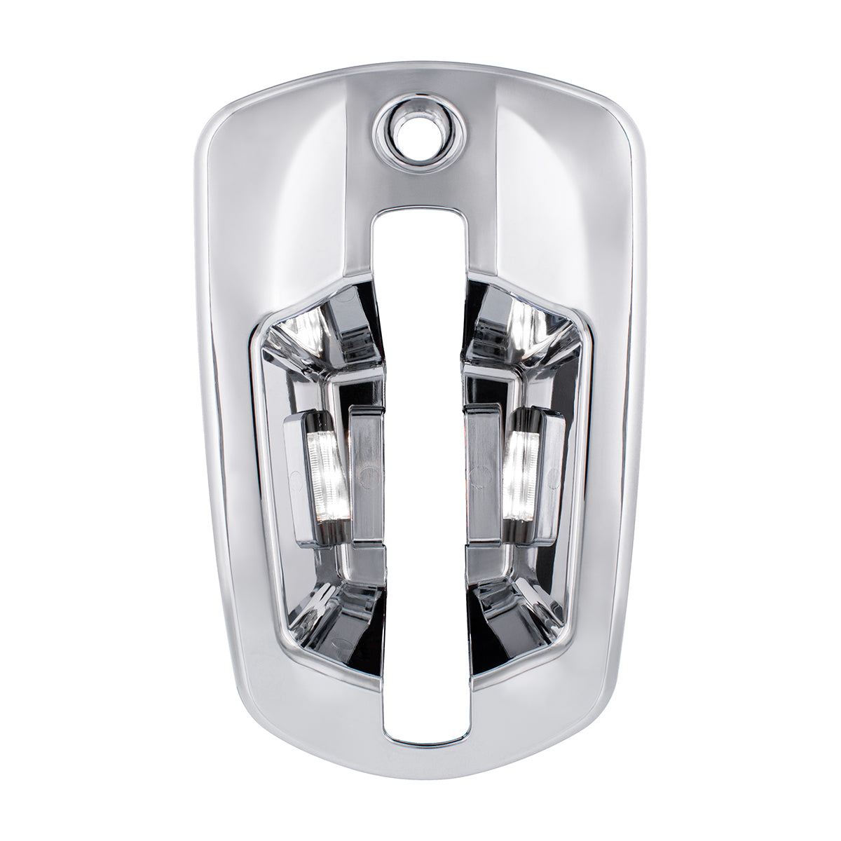 6 LED Chrome Door Handle Cover For 2018-2025 Freightliner Cascadia - Driver, White LED