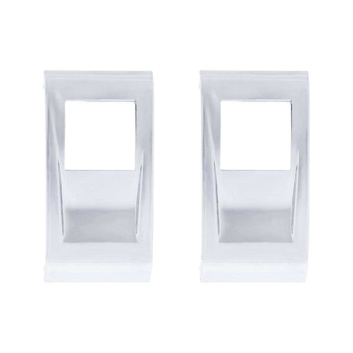 Chrome Plastic Rocker Switch Cover For 2022-2025 Peterbilt 579 (Pair)