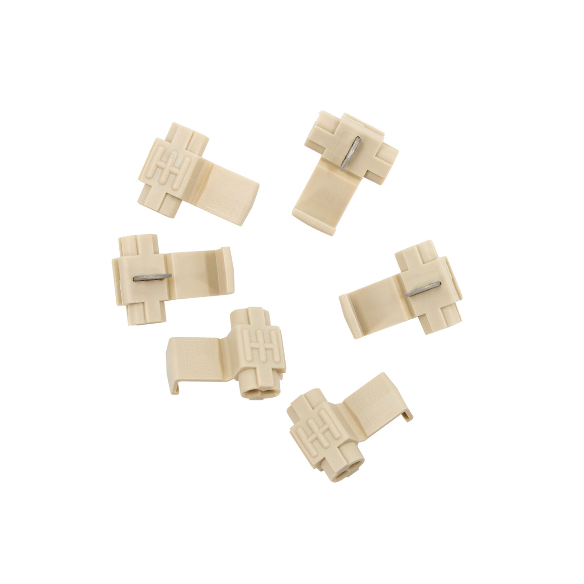 18-14 AWG White Mid-Line Tap Connector w/ No Stop (6-Pack)